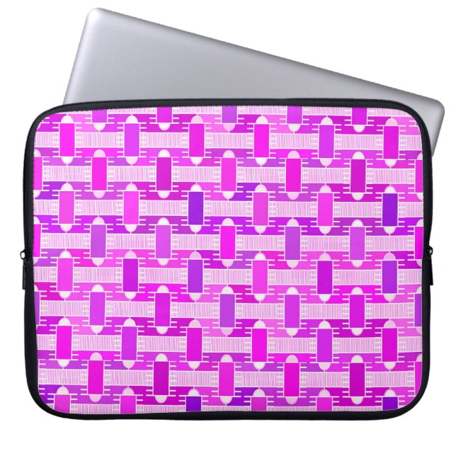 Funda Para Portátil Moda industrial Art Déco, violeta, orquídea, lavan (Frente)