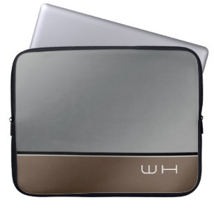 Funda Para Portátil Moda Negocio moderno Gray Brown