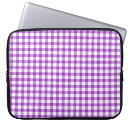 Funda Para Portátil Moda Purple Gingham Country