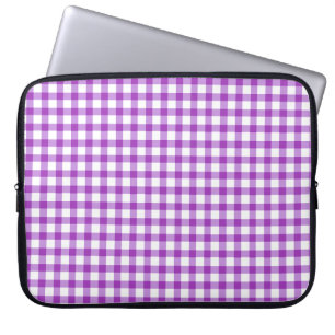 Funda Para Portátil Moda Purple Gingham Country