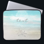 Funda Para Portátil Moda tropical elegante de verano de Starfish Blanc<br><div class="desc">Mariscos blancos Starfish Elegante Moda de verano manga tropical.</div>
