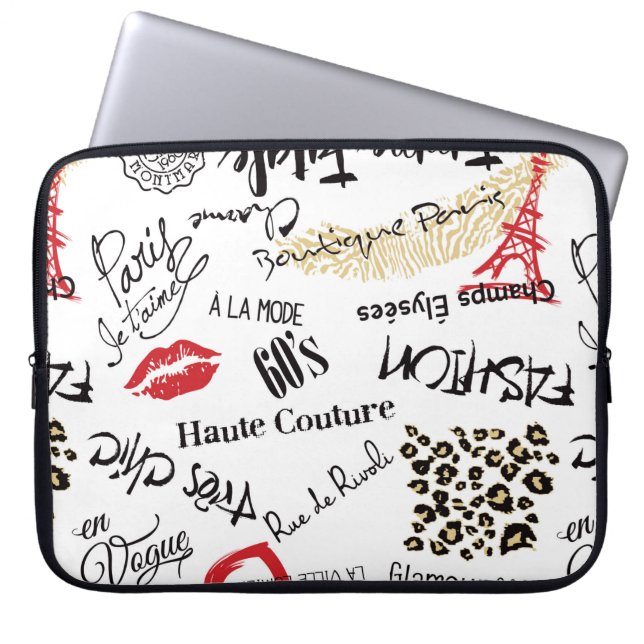 Funda Para Portátil Moda y glamour de París (Frente)