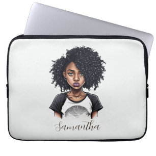 Funda Para Portátil Moda y mujer africana clásica