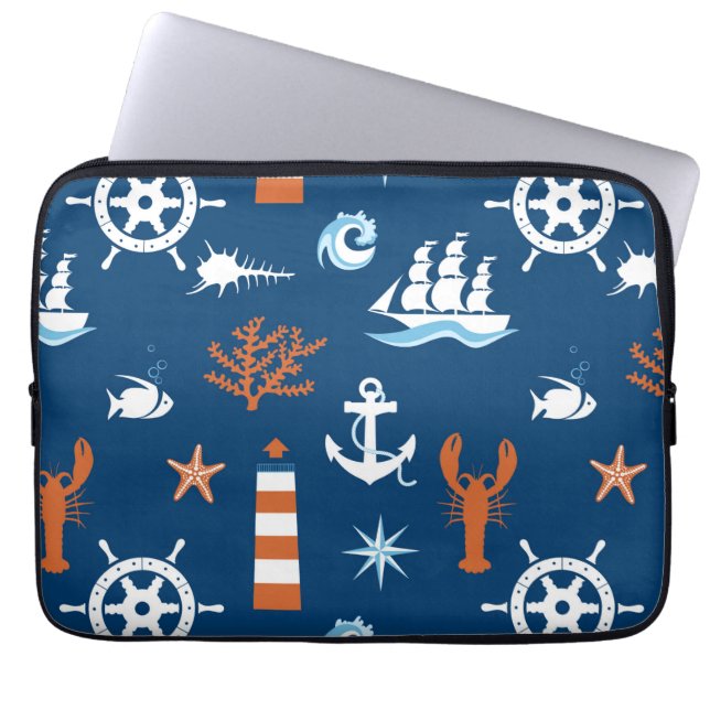 Funda Para Portátil Modelo 1 del tema del mar (Frente)