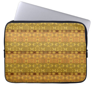 Funda Para Portátil modelo africano étnico con los simbols de Adinkra