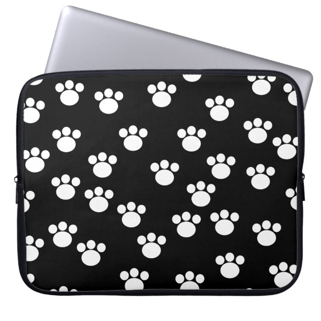 Funda Para Portátil Modelo animal blanco y negro de la impresión de la (Frente)