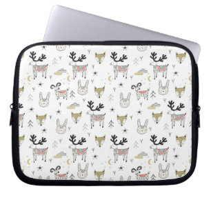 Funda Para Portátil Modelo animal del Doodle del arbolado lindo