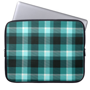 Funda Para Portátil Modelo azul de la tela escocesa