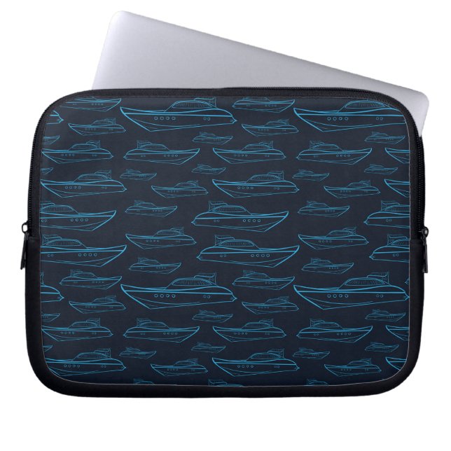 Funda Para Portátil Modelo azul del yate (Frente)
