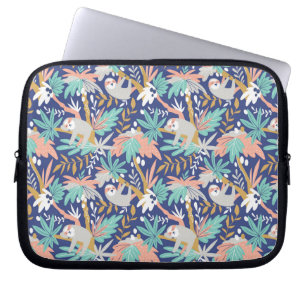 Funda Para Portátil Modelo azul tropical de la pereza