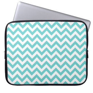 Funda Para Portátil Modelo blanco azul de Chevron