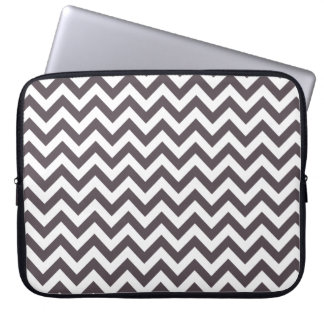 Funda Para Portátil Modelo blanco gris oscuro de Chevron