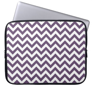 Funda Para Portátil Modelo blanco púrpura de Chevron