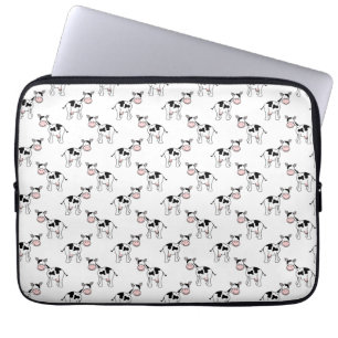 Funda Para Portátil Modelo blanco y negro de la vaca