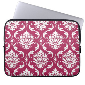 Funda Para Portátil Modelo clásico blanco Rojo-Violeta del damasco