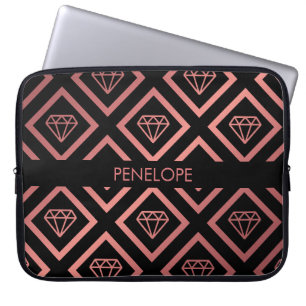 Funda Para Portátil Modelo color de rosa del diamante del oro
