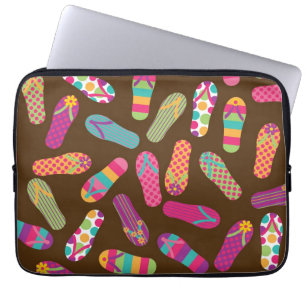 Funda Para Portátil Modelo colorido de los flips-flopes del verano de
