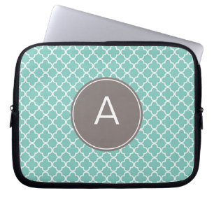 Funda Para Portátil Modelo con monograma de Quatrefoil