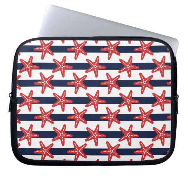 Funda Para Portátil Modelo de barras y estrellas (Frente)