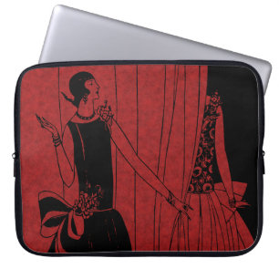 Funda Para Portátil Modelo de desfile de moda Art Déco de los años 20 