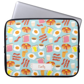 Funda Para Portátil Modelo de Ilustraciones de alimentos para desayuno