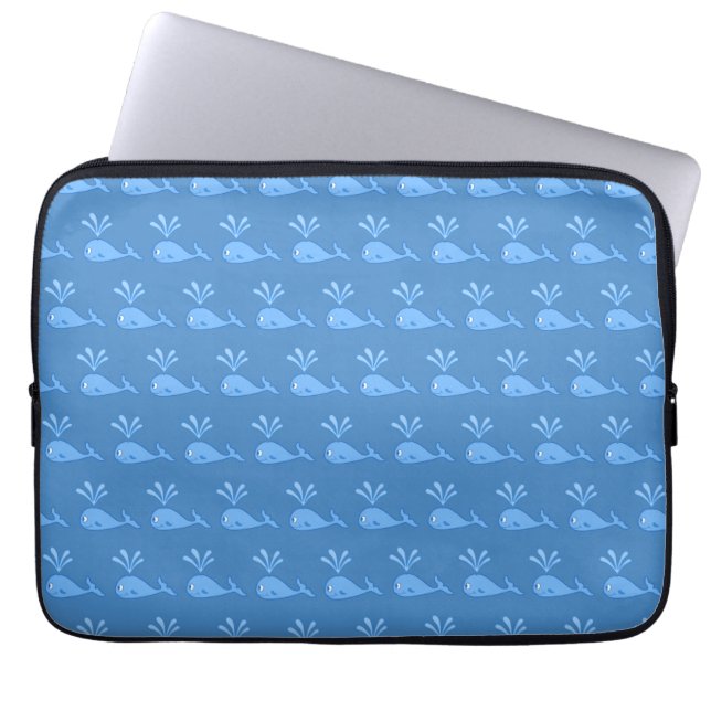 Funda Para Portátil Modelo de la ballena azul (Frente)