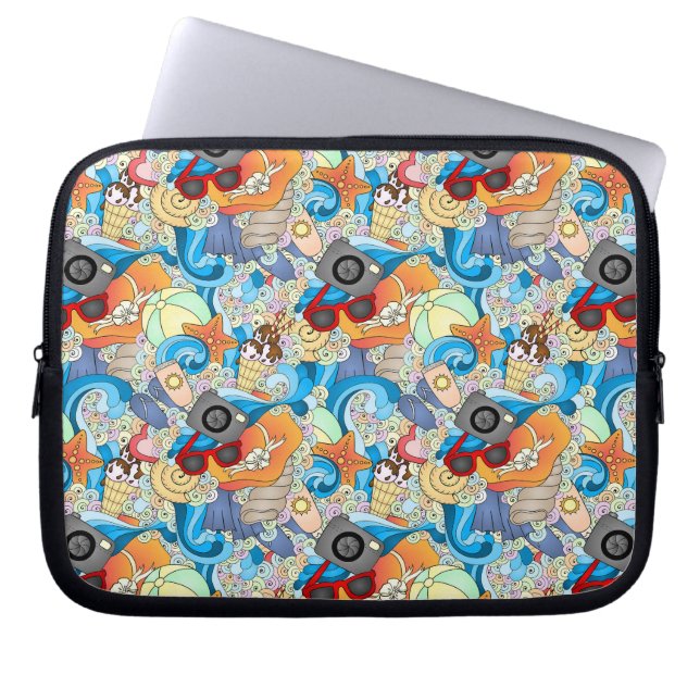 Funda Para Portátil Modelo de la diversión del verano (Frente)