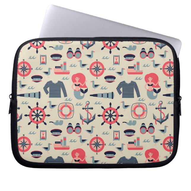 Funda Para Portátil Modelo de la vida marina (Frente)