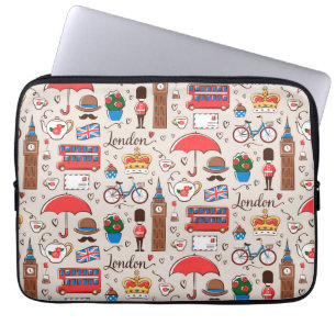 Funda Para Portátil Modelo de los símbolos de Londres
