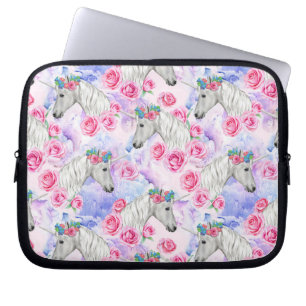 Funda Para Portátil Modelo de los unicornios y de los rosas