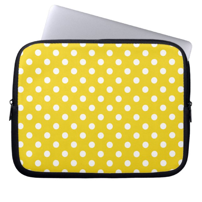 Funda Para Portátil Modelo de lunar amarillo limón (Frente)
