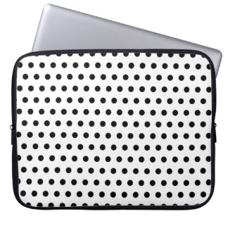 Funda Para Portátil Modelo de lunar blanco y negro. Manchado