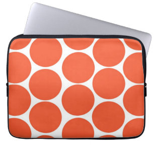 FUNDA PARA PORTÁTIL MODELO DE LUNARES ANARANJADO DE LA MOD