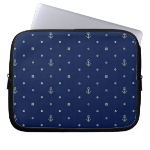 Funda Para Portátil Modelo de lunares del ancla