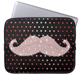 Funda Para Portátil Modelo de lunares rosado femenino divertido del
