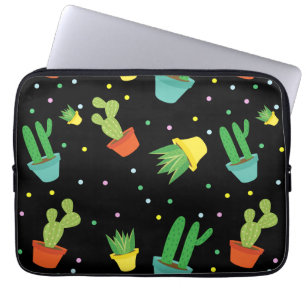 Funda Para Portátil Modelo de lunares suculento lindo del cactus
