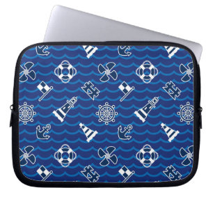 Funda Para Portátil Modelo de ondas náutico lindo