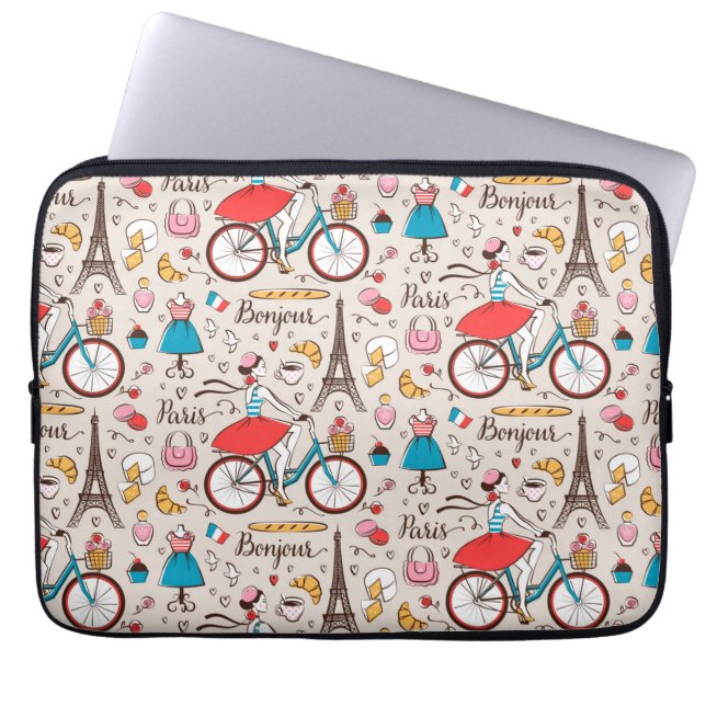 Funda Para Portátil Modelo de París Francia (Frente)