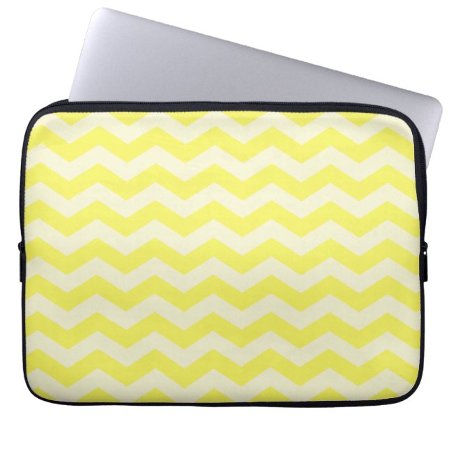 Funda Para Portátil Modelo de zigzag amarillo (Frente)