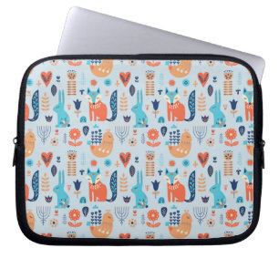 Funda Para Portátil Modelo del animal del arbolado del arte popular
