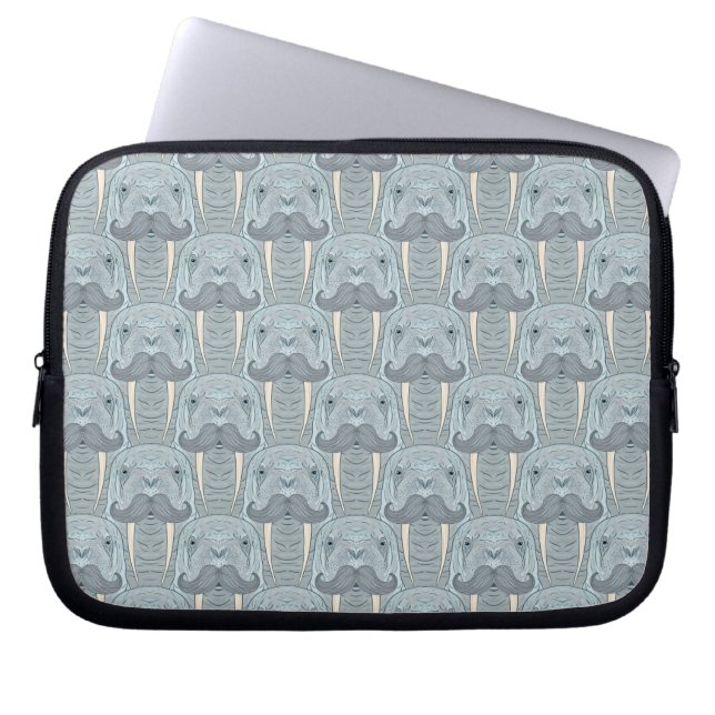 Funda Para Portátil Modelo del bigote de la morsa (Frente)