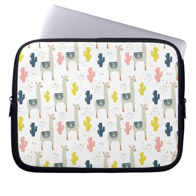 Funda Para Portátil Modelo del cactus y de las llamas (Frente)