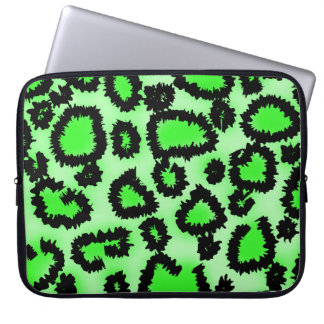 Funda Para Portátil Modelo del estampado leopardo del negro y de la
