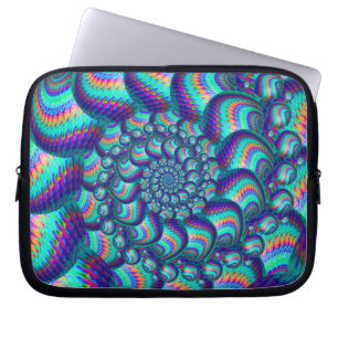 Funda Para Portátil Modelo del fractal de las bolas de las azules