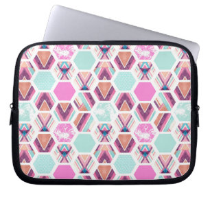 Funda Para Portátil Modelo del hexágono de la acuarela