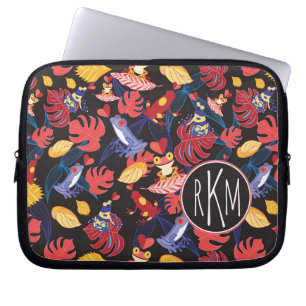 Funda Para Portátil Modelo del monograma de las ranas el de los