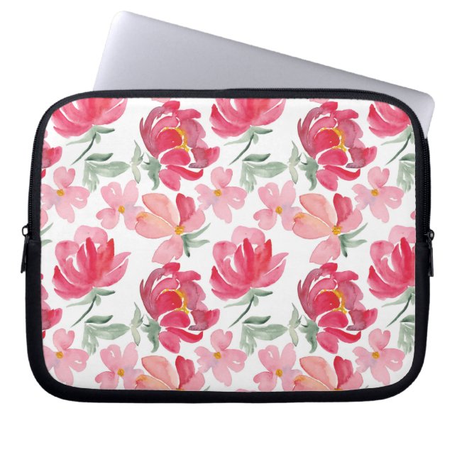 Funda Para Portátil Modelo del Peony de la acuarela (Frente)