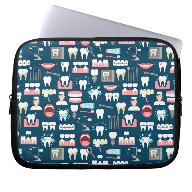 Funda Para Portátil Modelo dental de la oficina de la clínica (Frente)