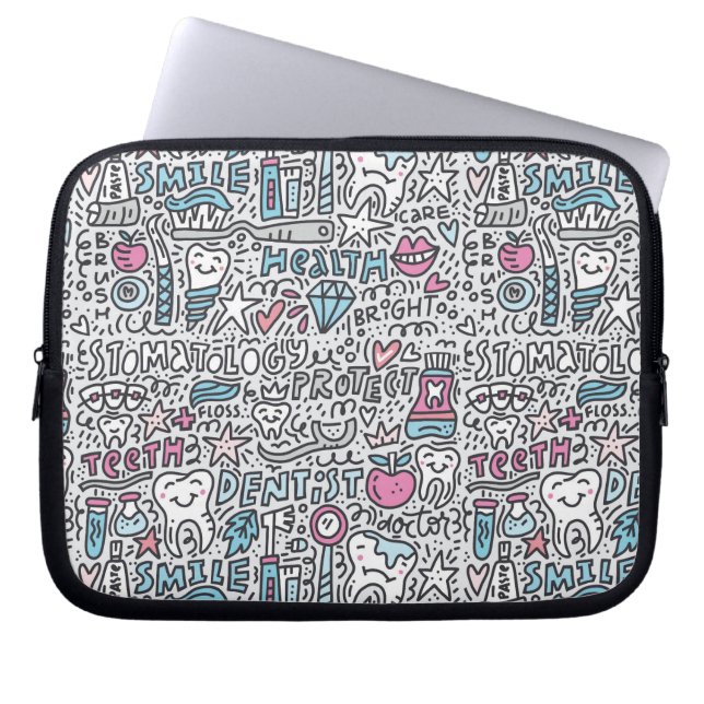 Funda Para Portátil Modelo dental del dibujo animado (Frente)