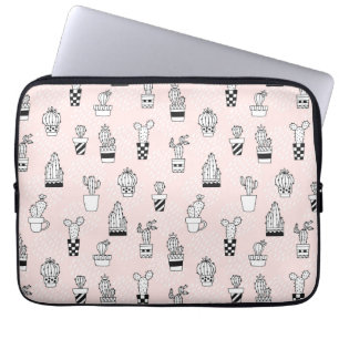Funda Para Portátil Modelo dibujado mano linda del cactus